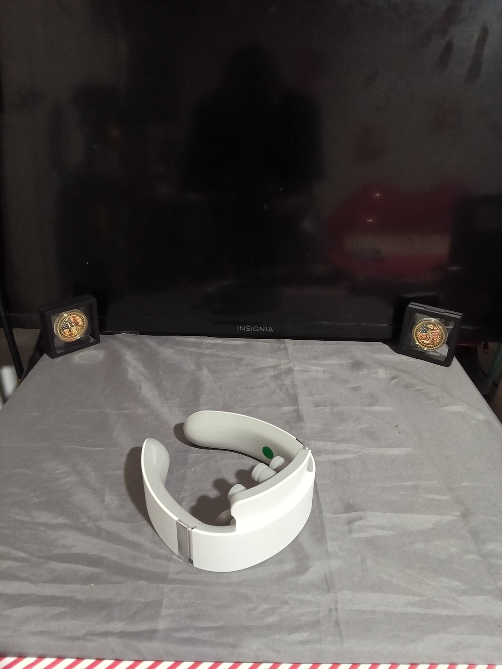 White Neck Massager - Compact Hands-Free Design